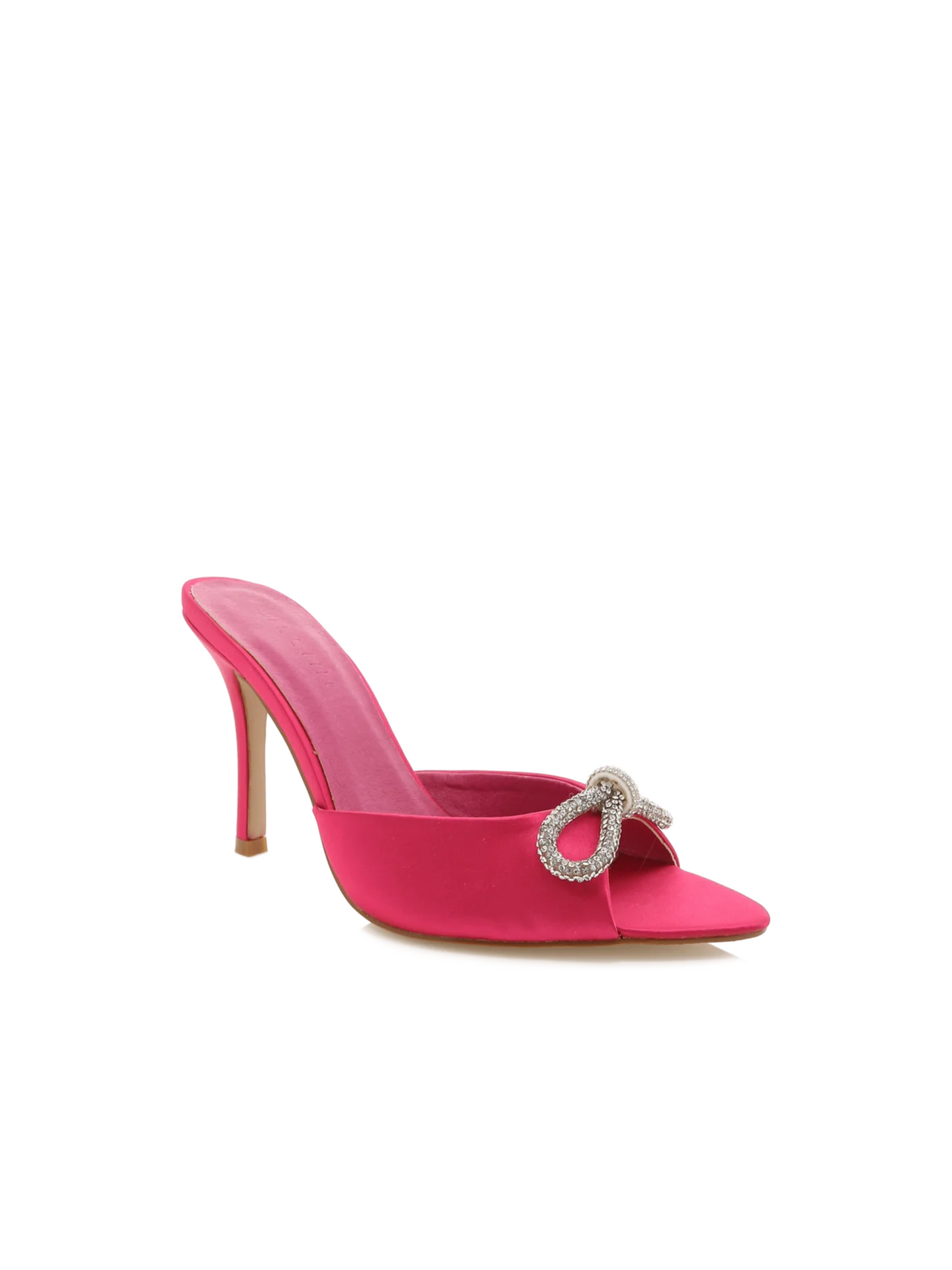 Leilah Bow Heel Raspberry Satin, Heel Shoe by Billini | LIT Boutique