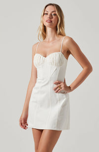 Thumbnail for Vietta Dress White, Mini Dress by ASTR | LIT Boutique