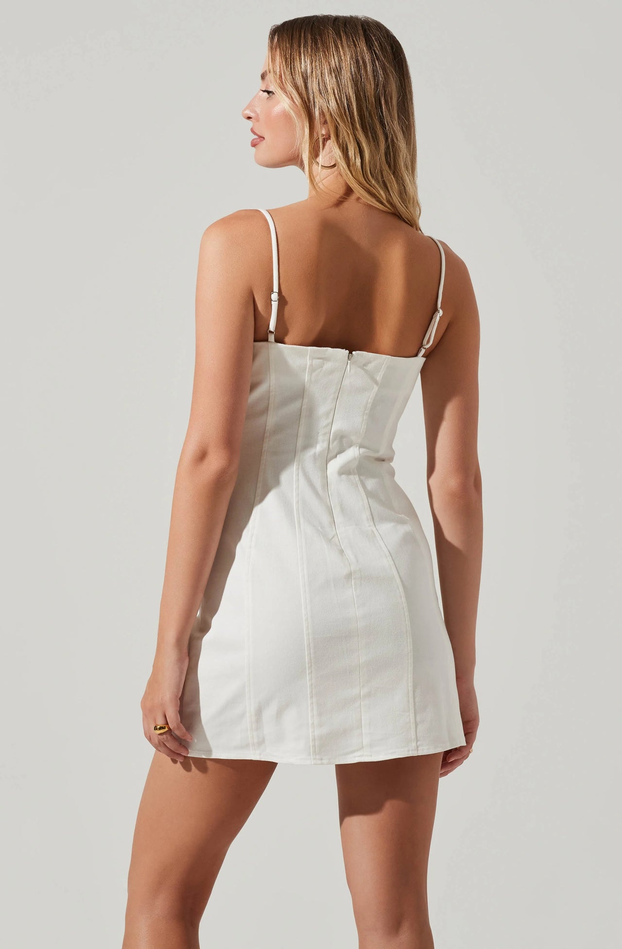 Vietta Dress White, Mini Dress by ASTR | LIT Boutique