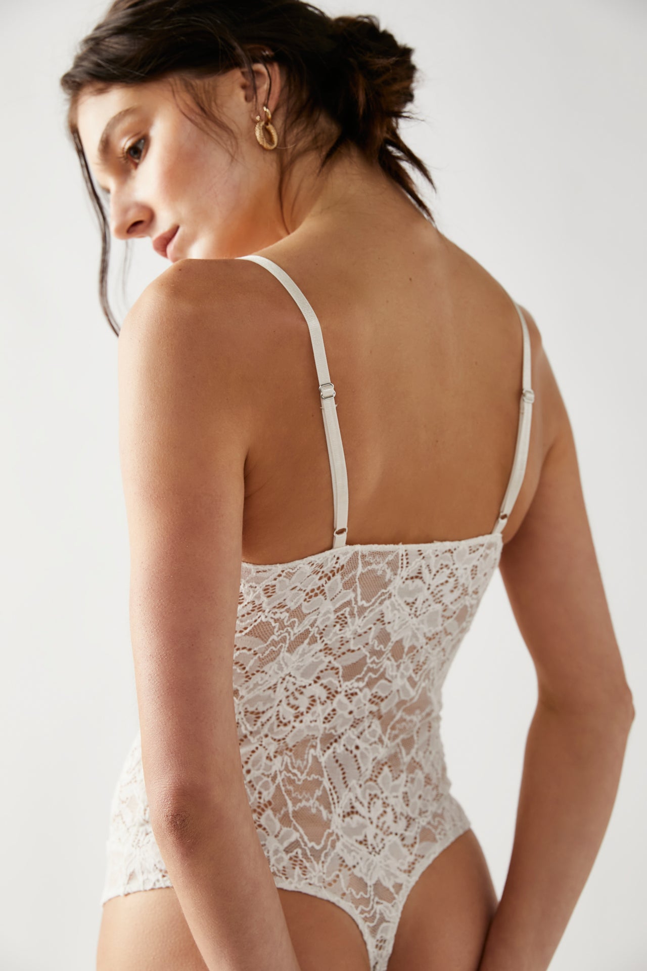 Lace High-Neck Ring Bodysuit