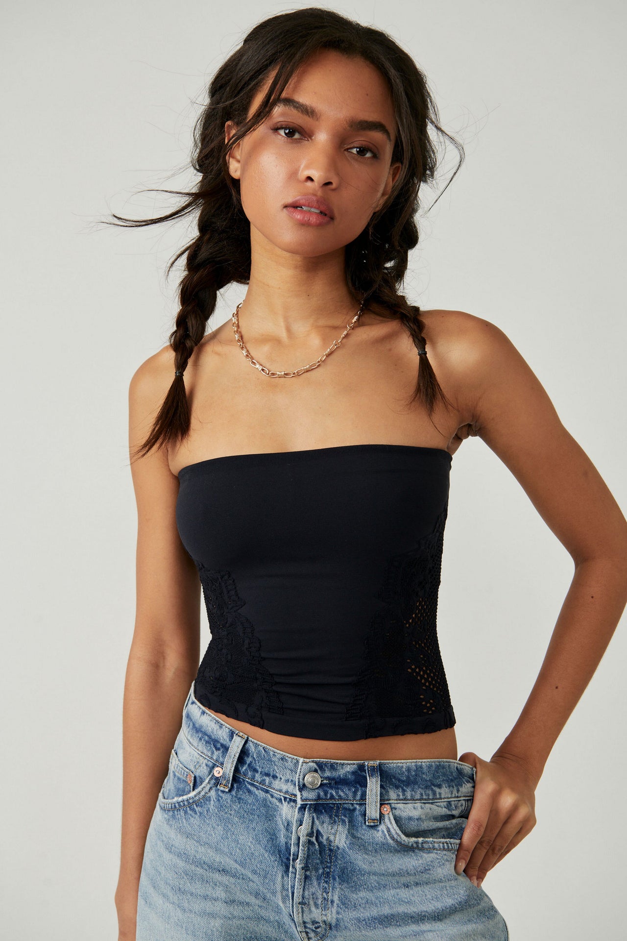 Talk about it Black Tube Top, Tops by Free People | LIT Boutique
