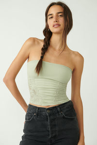 Thumbnail for Talk about it Green Tube Top, Tops by Free People | LIT Boutique