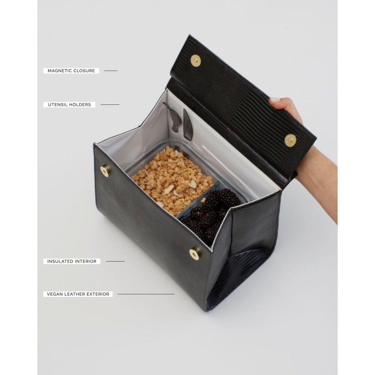 Black Luncher Lunchbox, Daytime Bag by Modern Picnic | LIT Boutique