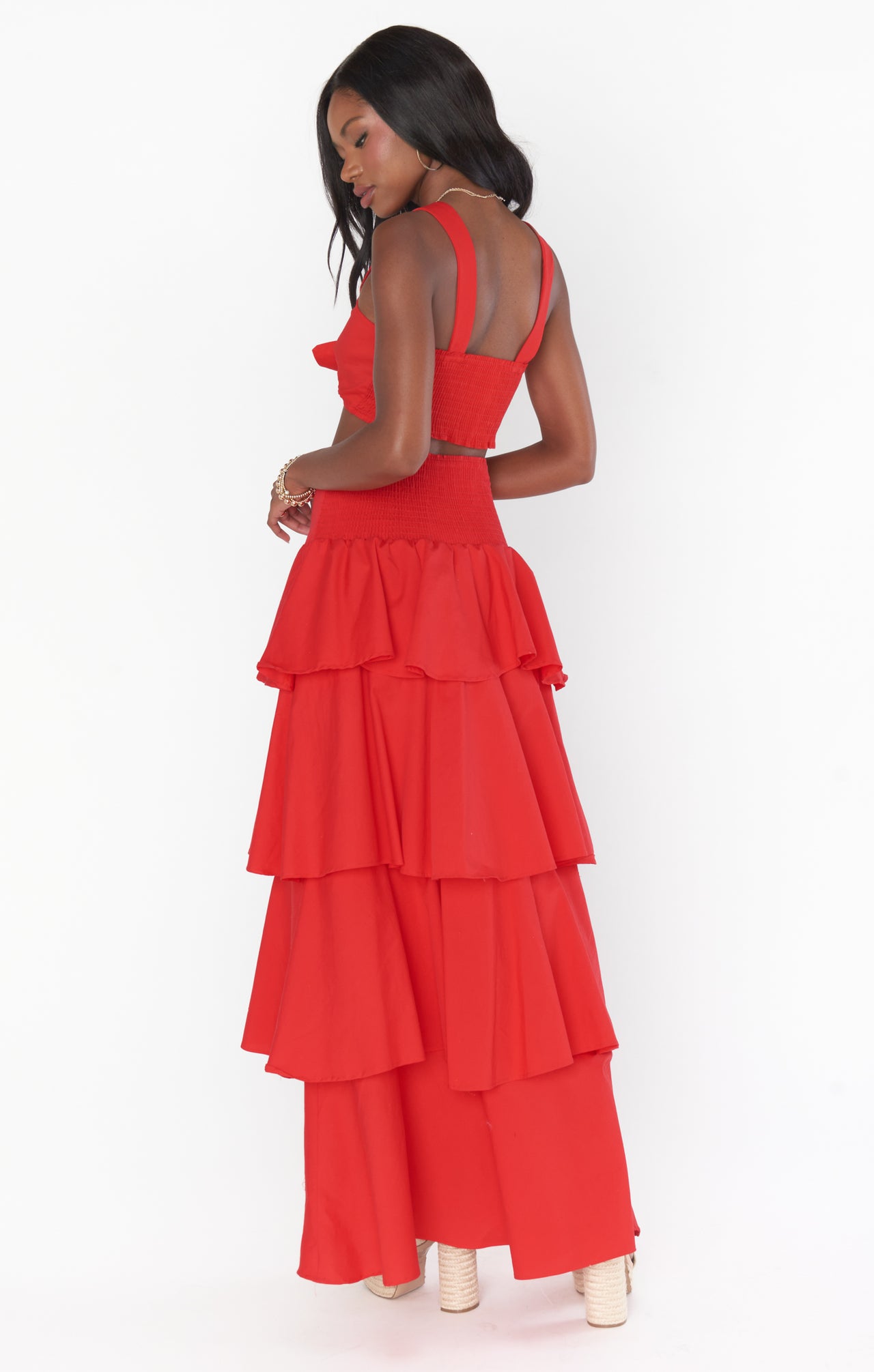Katrina Cherry Poplin Swing Skirt Red, Maxi Skirt by Show Me Your Mumu | LIT Boutique