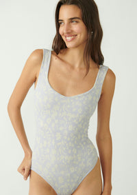 Thumbnail for Printed Clean Lines Bodysuit, Bodysuit Tee by Free People | LIT Boutique
