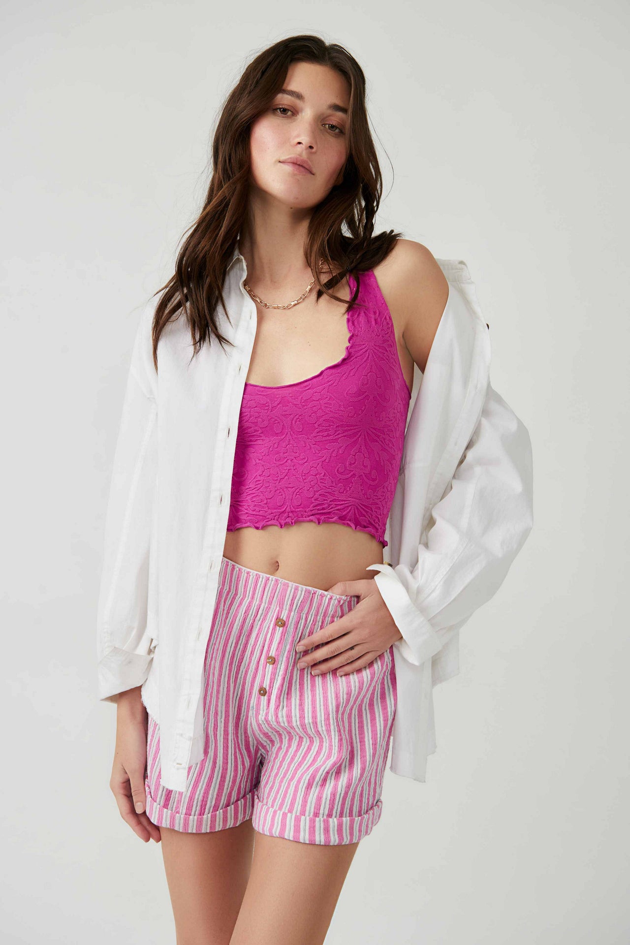 Here for You Pink Cami, Tops by Free People | LIT Boutique