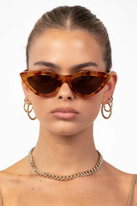 Thumbnail for The Linda Sunglasses Maple Tort/Brown Matte, Sunglass Acc by BANBE Eyewear | LIT Boutique
