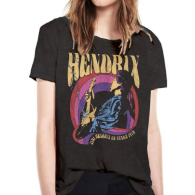 Hendrix Guitar Black Tee, Short Tee by Prince Peter | LIT Boutique