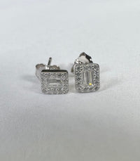Thumbnail for Abrielle Baguette Studs 925 Sterling Silver, Earring by LX1204 | LIT Boutique