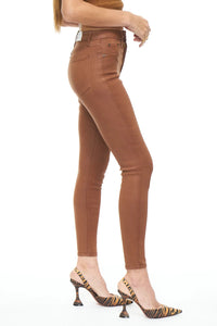 Thumbnail for Aline High Rise Skinny Coated Cognac, Denim by Pistola | LIT Boutique