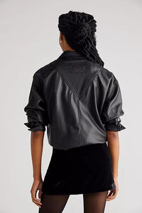Thumbnail for Annalise Velvet Mini Skirt Black, Skirt by Free People | LIT Boutique