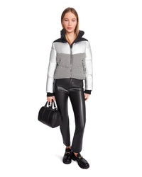 Thumbnail for Ariana Reflective Puffer Jacket White, Jacket by BB Dakota | LIT Boutique