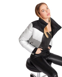 Thumbnail for Ariana Reflective Puffer Jacket White, Jacket by BB Dakota | LIT Boutique