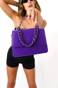 Thumbnail for Arrie Chain Crossbody Bag Violet, Bag by Billini Shoes | LIT Boutique