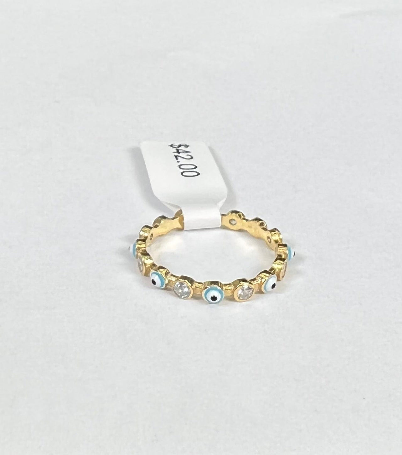 Aura Blue Evil Eye Ring 14k Gold, Ring by PK Jewlery | LIT Boutique