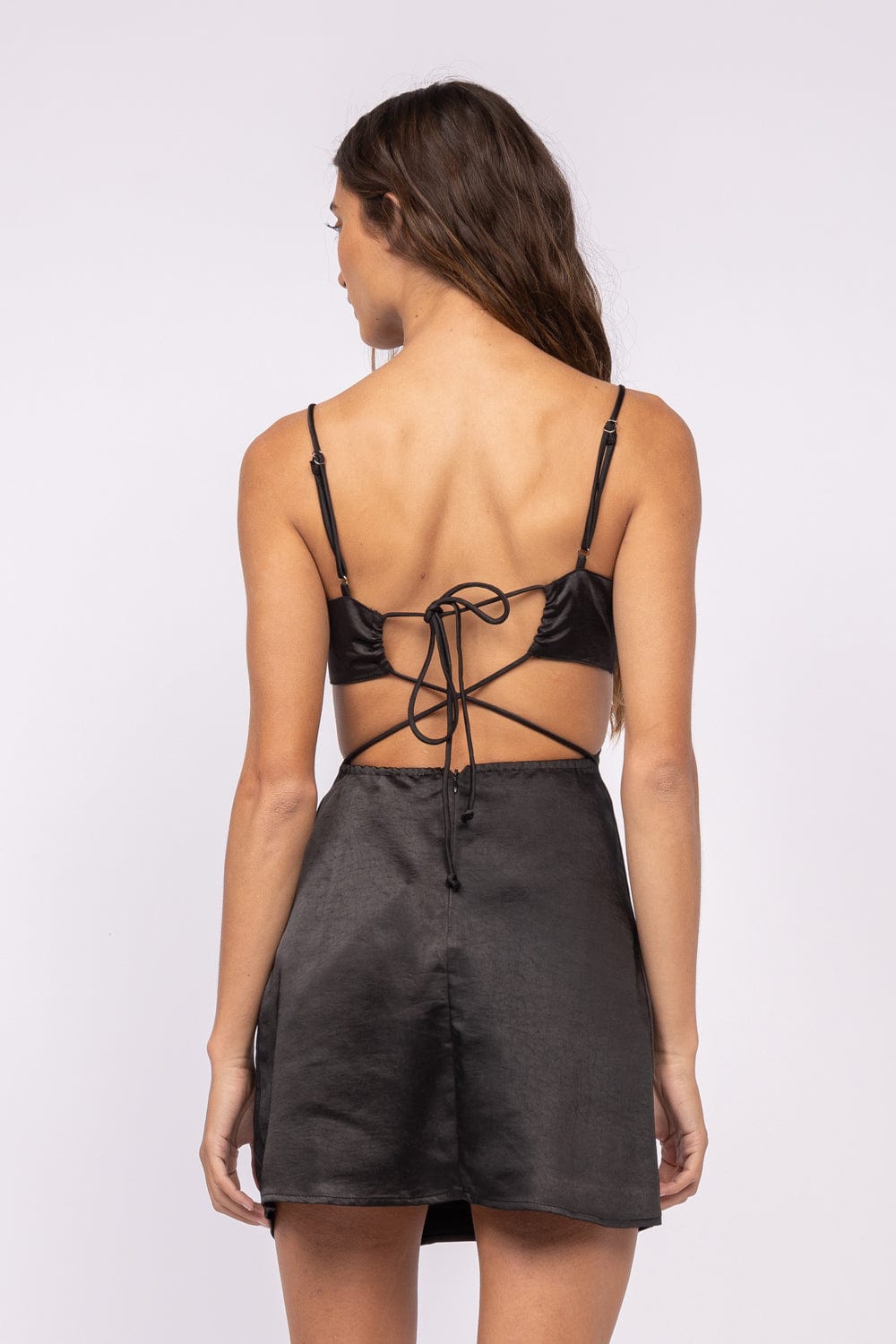 Aurora Cutout Mini Dress Black, Dresses by ReFine | LIT Boutique
