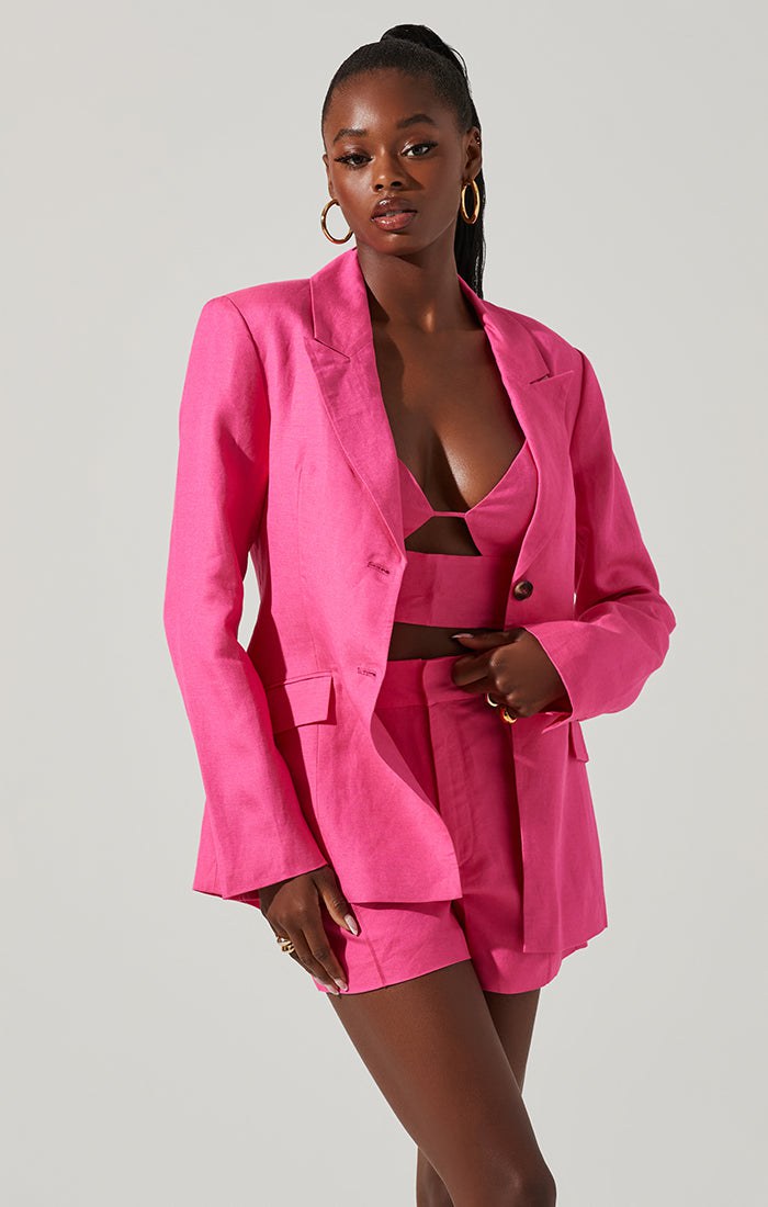 Ayra Blazer Pink, Jacket by ASTR | LIT Boutique