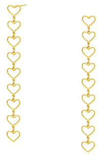 Thumbnail for Baby Come back Gold Drop Heart Earrings, Earrings by Jurate | LIT Boutique