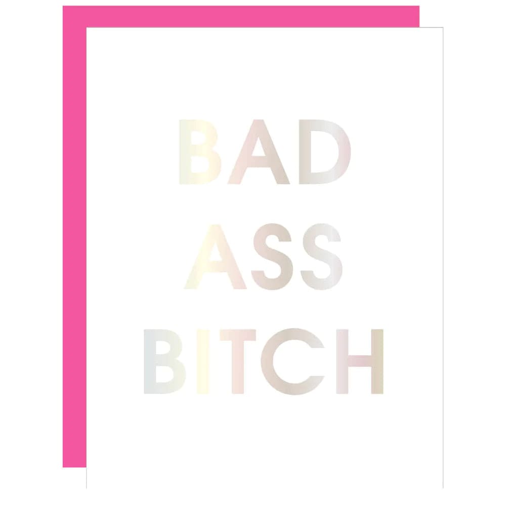 Badass Bitch Letterpress Card, Gift by Chez Gagne | LIT Boutique