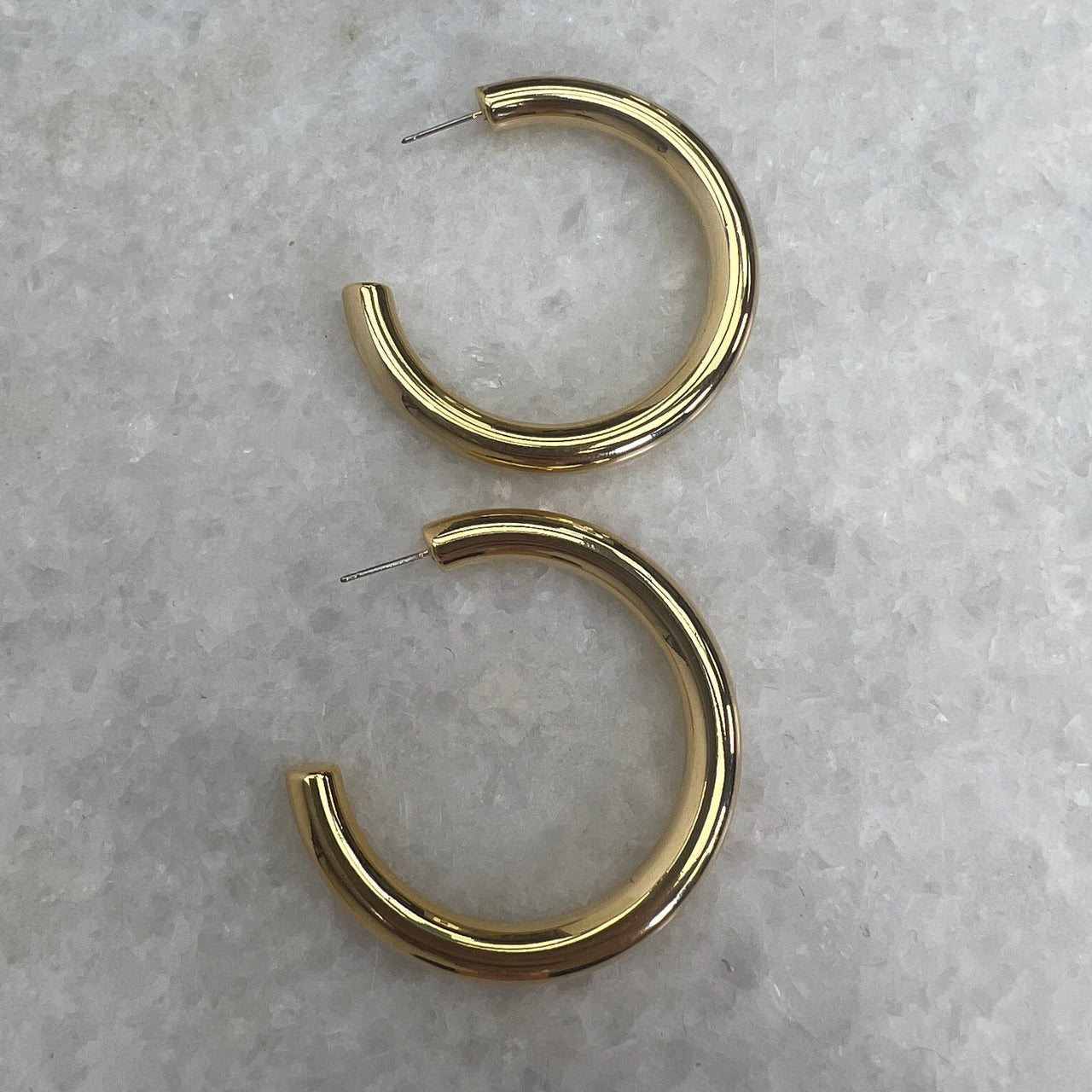 Baxter Bubble 50mm Hoop 14k Gold, Earring by SecretBox | LIT Boutique