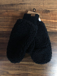Thumbnail for Beckett Faux Fur Mittens Black, Accessories by C.C | LIT Boutique