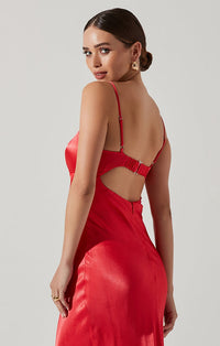Thumbnail for Bellerose Cut Out Midi Dress Coral, Dress by ASTR | LIT Boutique