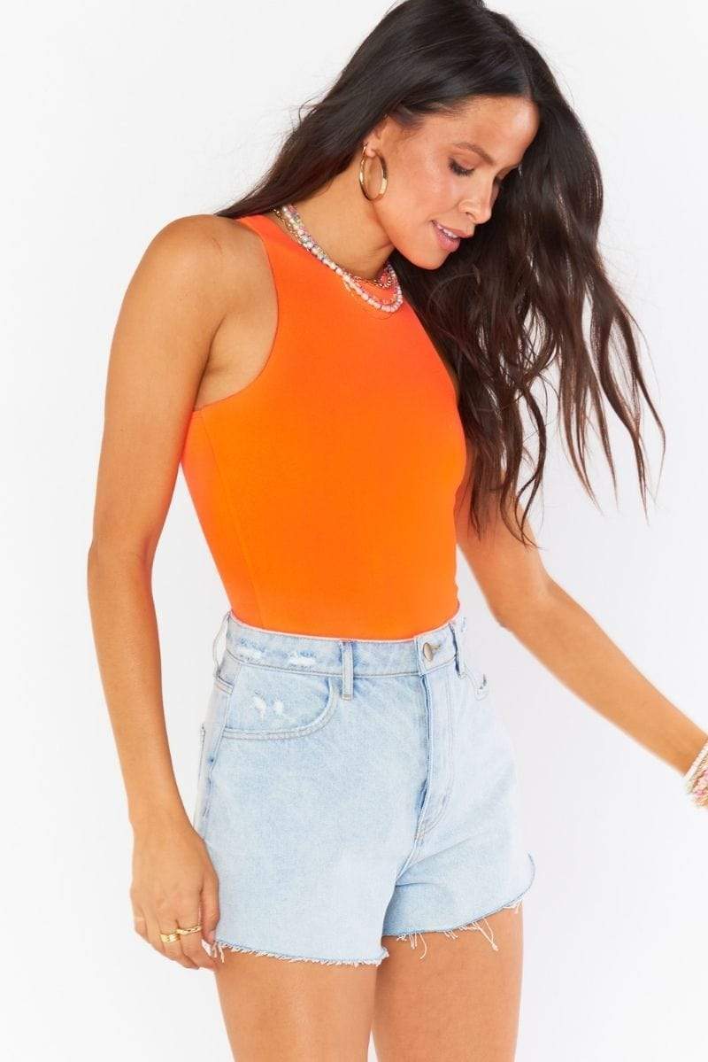 Best Bodysuit Neon Orange, Bra by Show Me Your Mumu | LIT Boutique