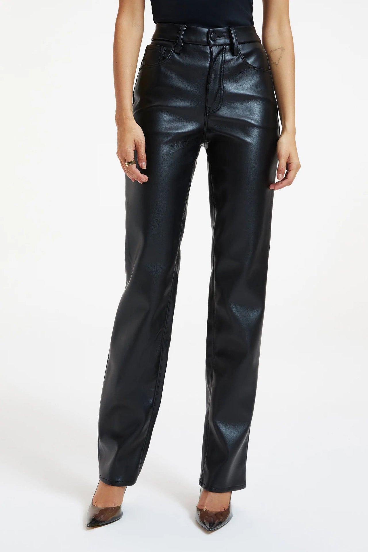 Better Than Leather Good Icon Black, Bottoms by Good American | LIT Boutique