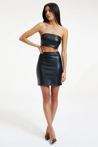 Thumbnail for Better Than Leather Mini Skirt Black, Skirt by Good American | LIT Boutique