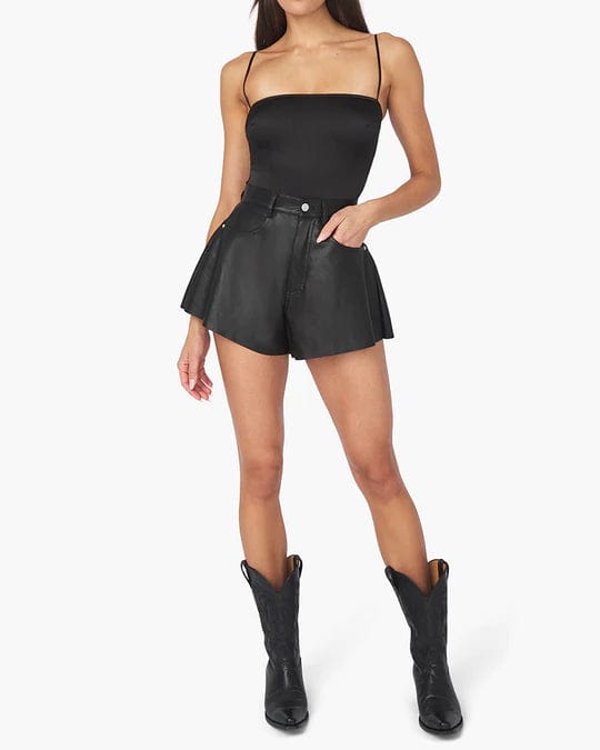 Black Flare Bell Short, Fabric Short by We Wore What | LIT Boutique
