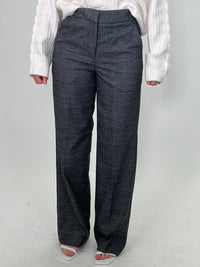 Thumbnail for Blake Plaid Flat Front Trouser Charcoal, Bottoms by RD Style | LIT Boutique