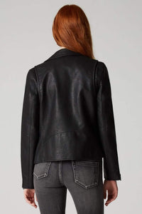 Thumbnail for Onyx Leather Biker Jacket, Jacket by Blank NYC | LIT Boutique