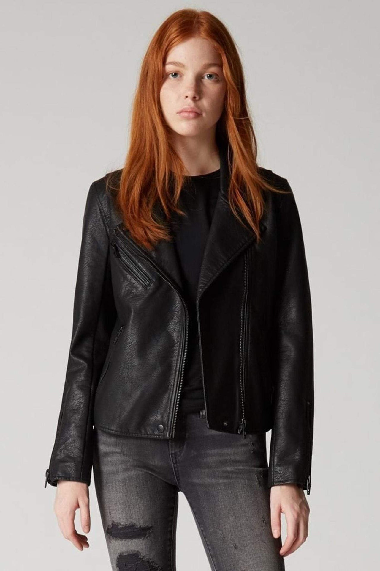 Onyx Leather Biker Jacket, Jacket by Blank NYC | LIT Boutique