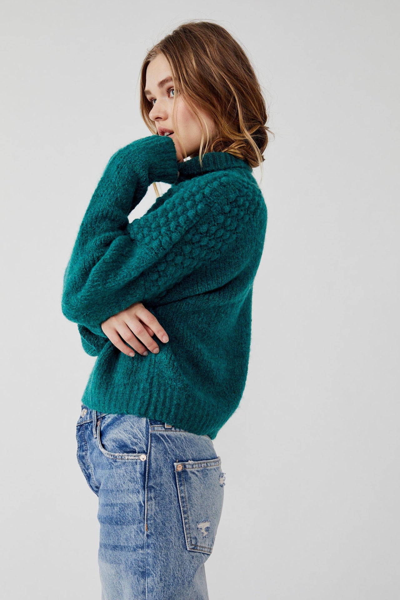 Bradley Turtleneck Pullover Sweater Alpine Heather, Sweater by Free People | LIT Boutique
