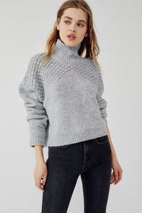 Thumbnail for Bradley Turtleneck Pullover Sweater Heather Grey, Sweater by Free People | LIT Boutique