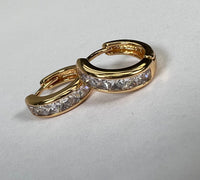 Thumbnail for Calix Diamond Huggies 18k Gold, Earring by LX1204 | LIT Boutique