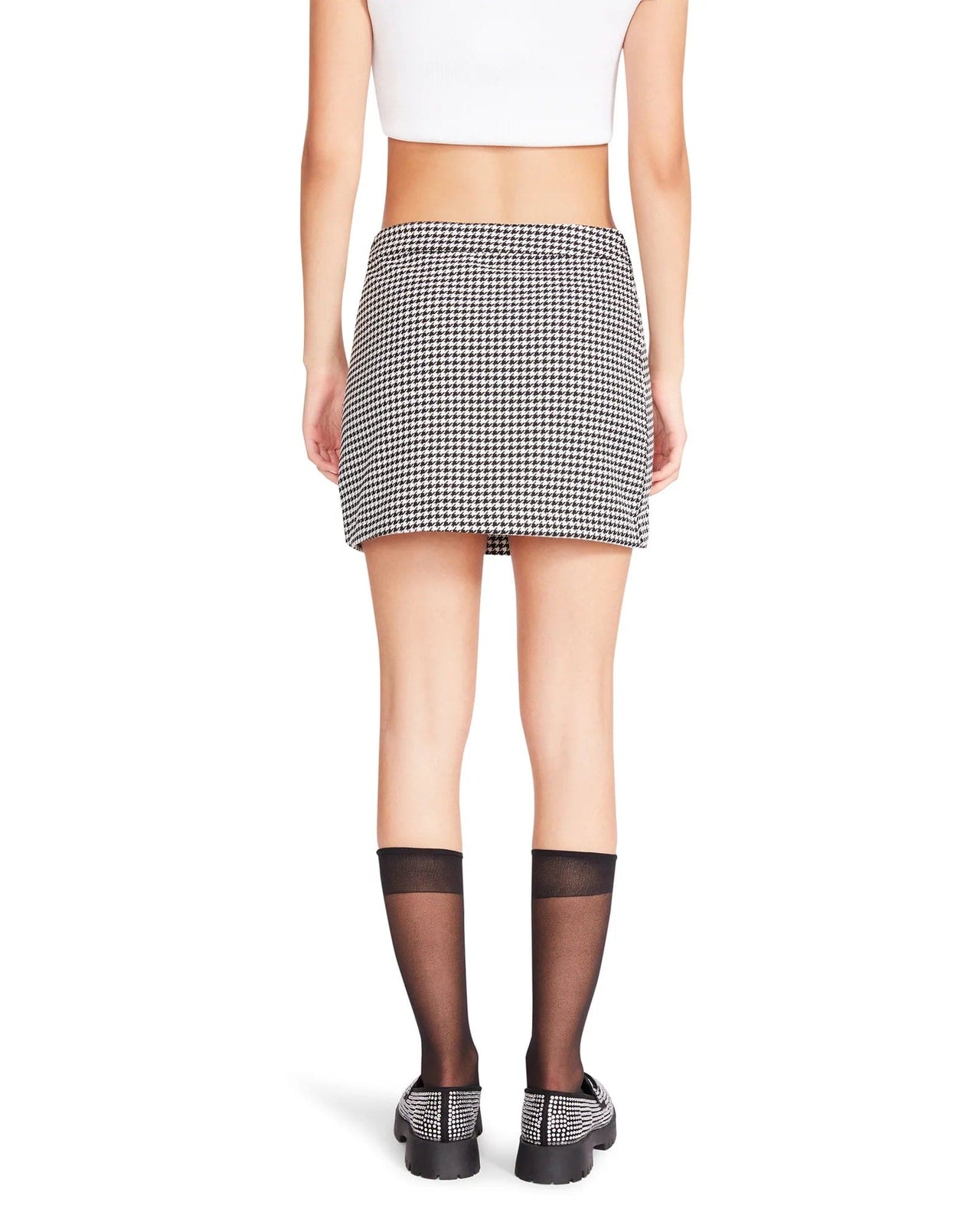 Cameron Houndstooth Mini Skirt White, Skirt by BB Dakota | LIT Boutique