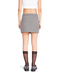 Thumbnail for Cameron Houndstooth Mini Skirt White, Skirt by BB Dakota | LIT Boutique