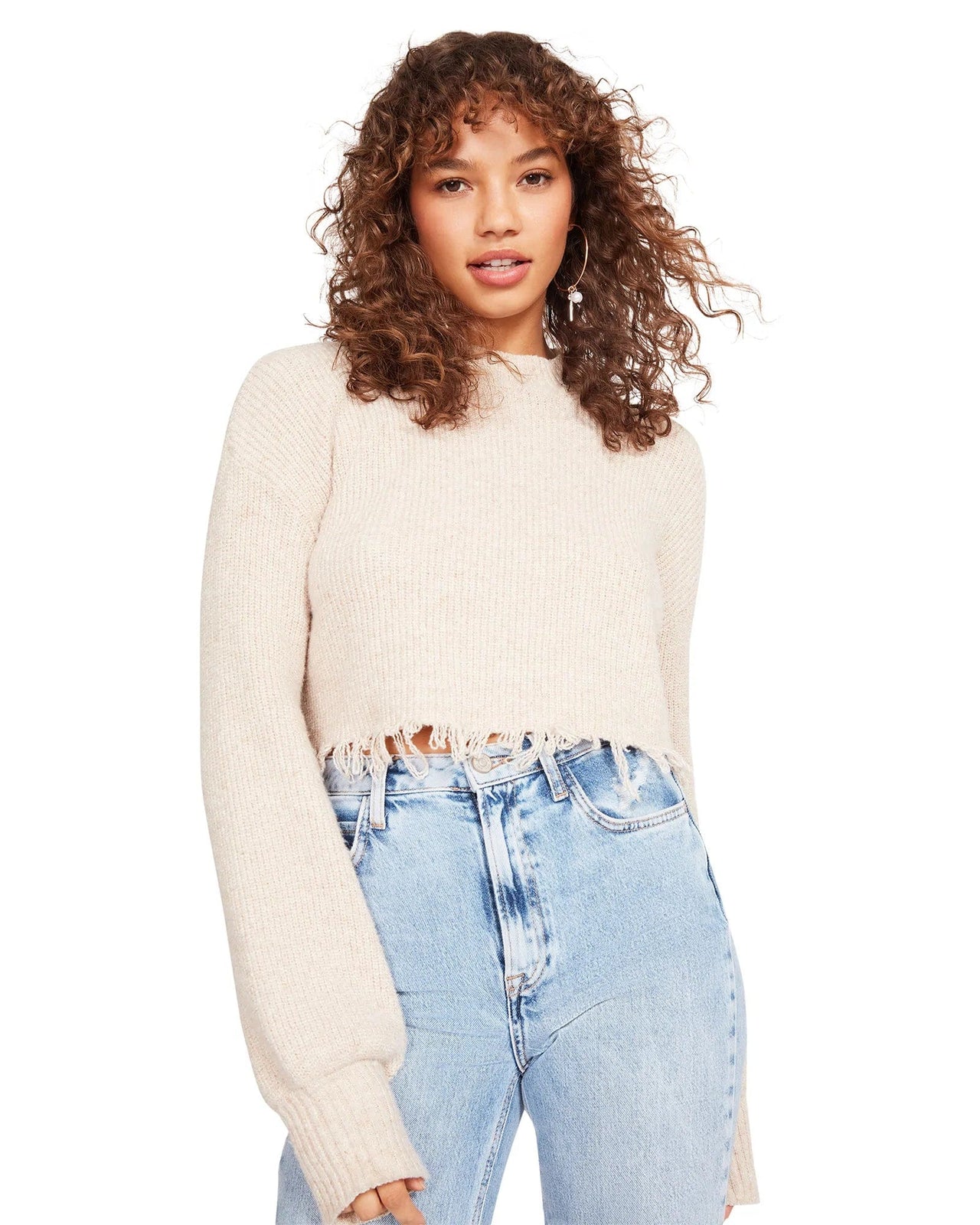 Camille Cropped Sweater Oatmeal, Sweater by BB Dakota | LIT Boutique