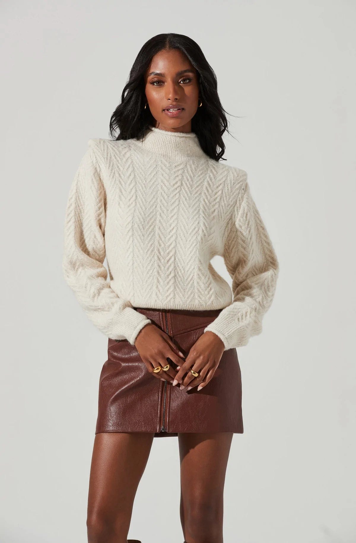 Carlota Sweater Cream, Sweater by ASTR | LIT Boutique