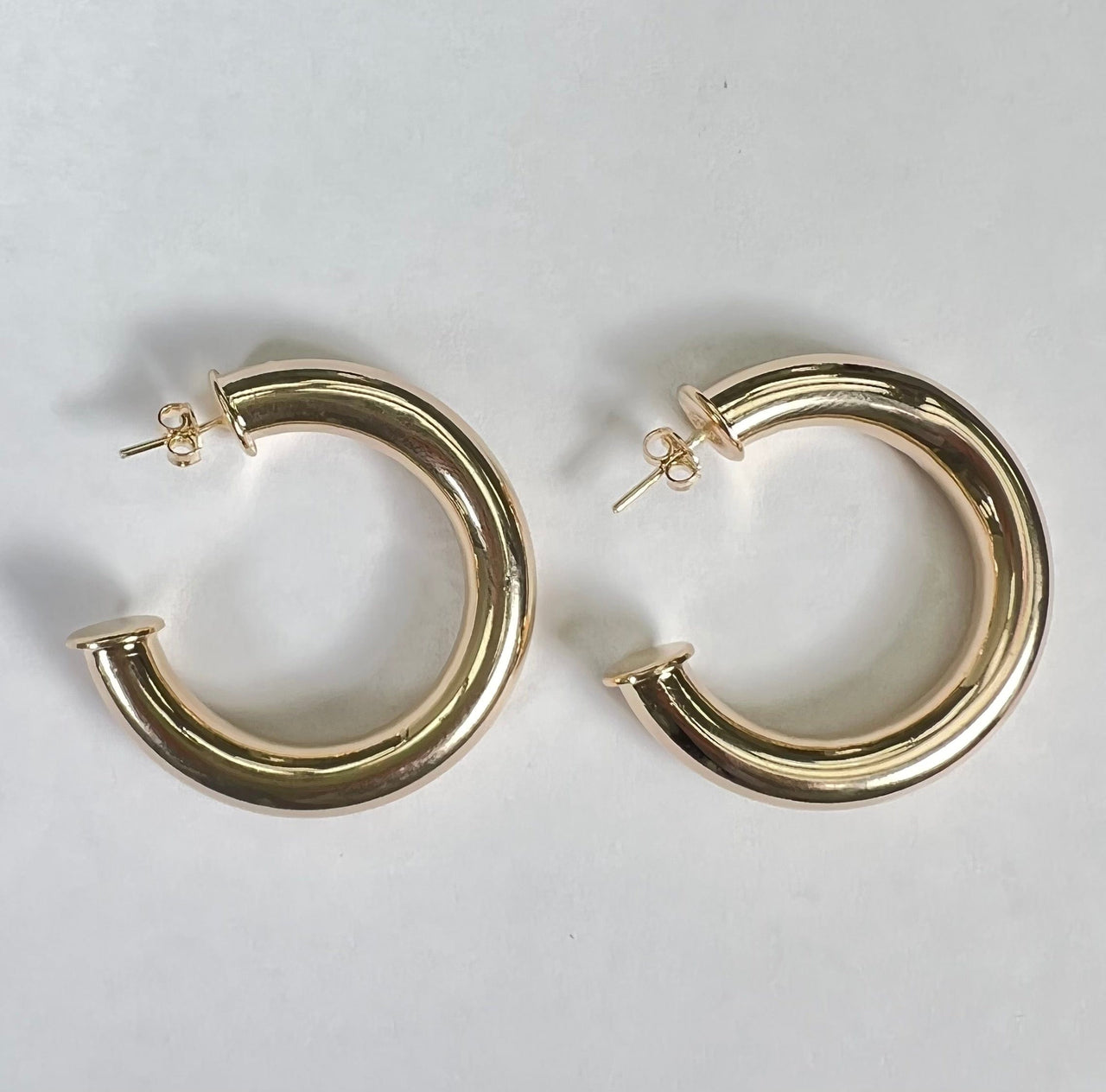 Carson Bubble Medium Hoop Earrings 14k Gold, Earring by LX1204 | LIT Boutique