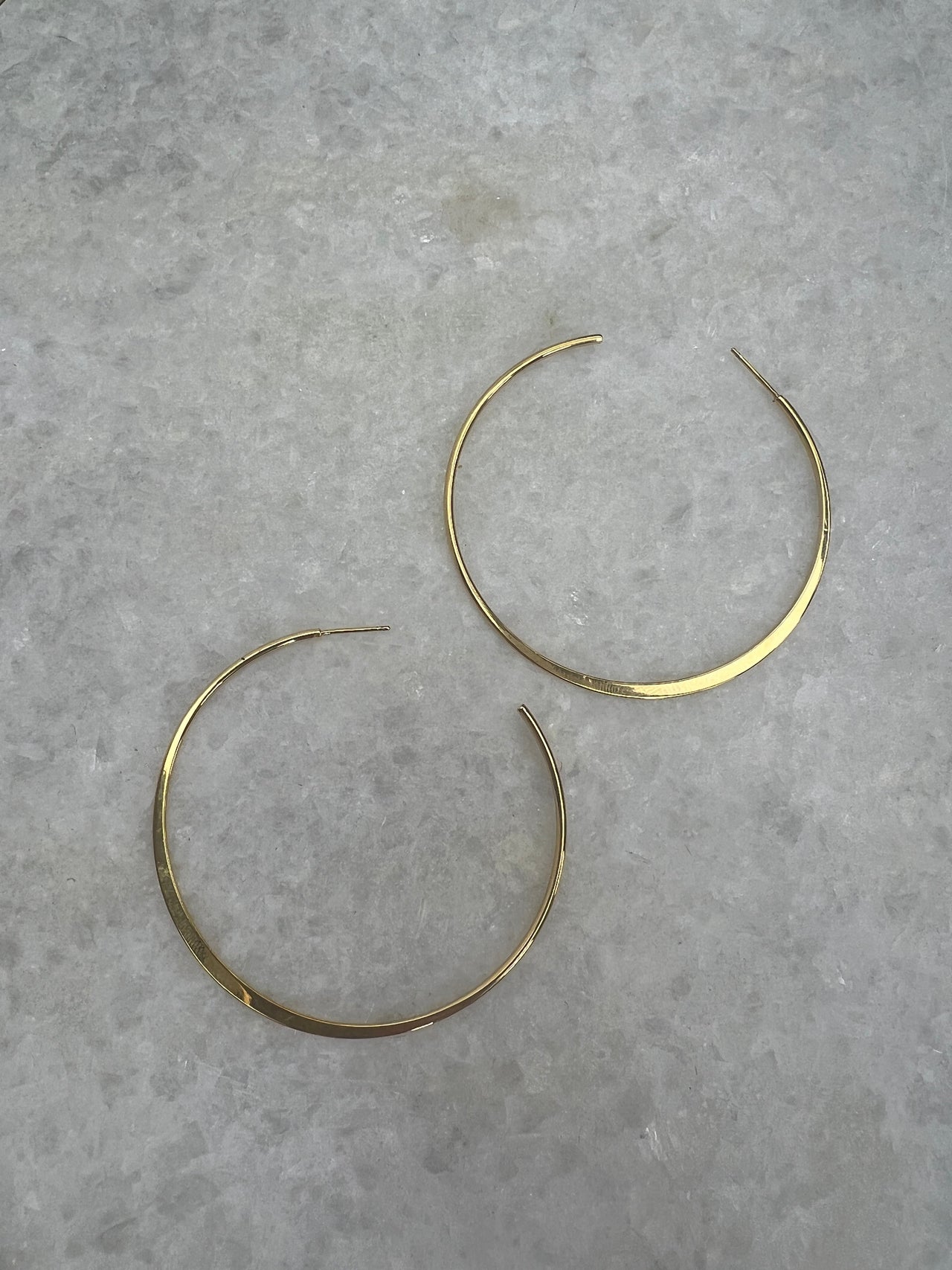 Carson Flat Hoop 14k Gold, Earring by SecretBox | LIT Boutique