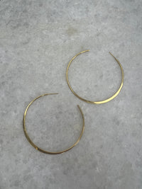 Thumbnail for Carson Flat Hoop 14k Gold, Earring by SecretBox | LIT Boutique