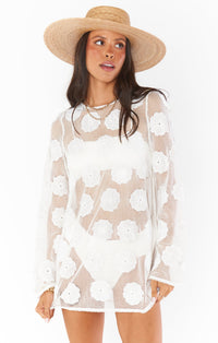 Thumbnail for Castaway Wildflower Mesh Coverup White, Swim by Show Me Your Mumu | LIT Boutique