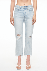 Thumbnail for Charlie Hysteria Distressed High Rise Straight Leg, Denim by Pistola | LIT Boutique