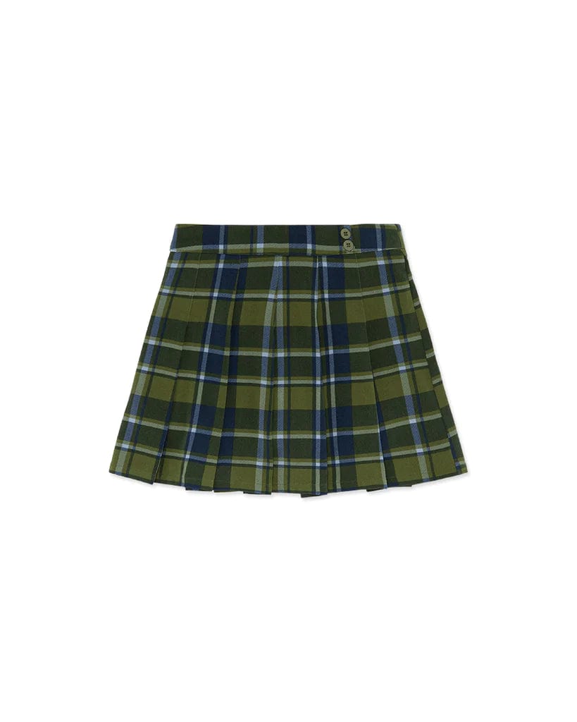 Classic Plaid Tennis Skirt Basil Multi, Skirt by We Wore What | LIT Boutique