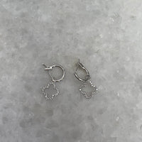 Thumbnail for Clover Drop Hoop 24k White Gold, Earring by SecretBox | LIT Boutique
