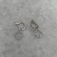 Thumbnail for Clover Drop Hoop 24k White Gold, Earring by SecretBox | LIT Boutique