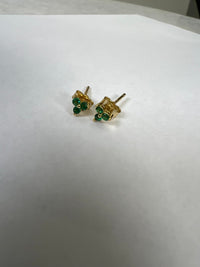 Thumbnail for Clover Emerald Studs 14k Gold, Earring by LX1204 | LIT Boutique