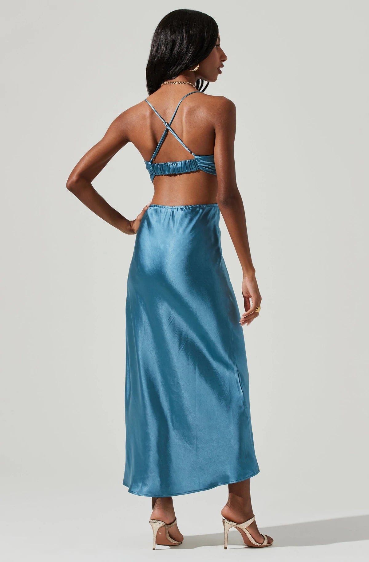 Colette Dress Slate Blue, Dresses by ASTR | LIT Boutique